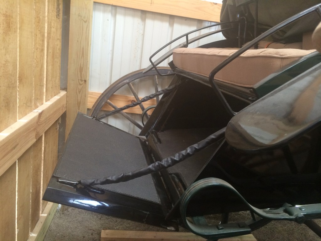 back down for passenger/groom